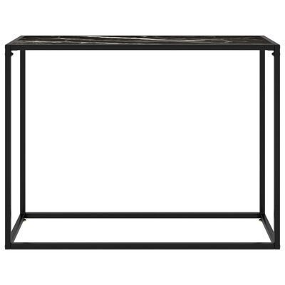 vidaXL Console Table Black 100x35x75 cm Tempered Glass