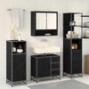 vidaXL Bathroom Furniture Set 3 pcs Black Oak Engineered Wood