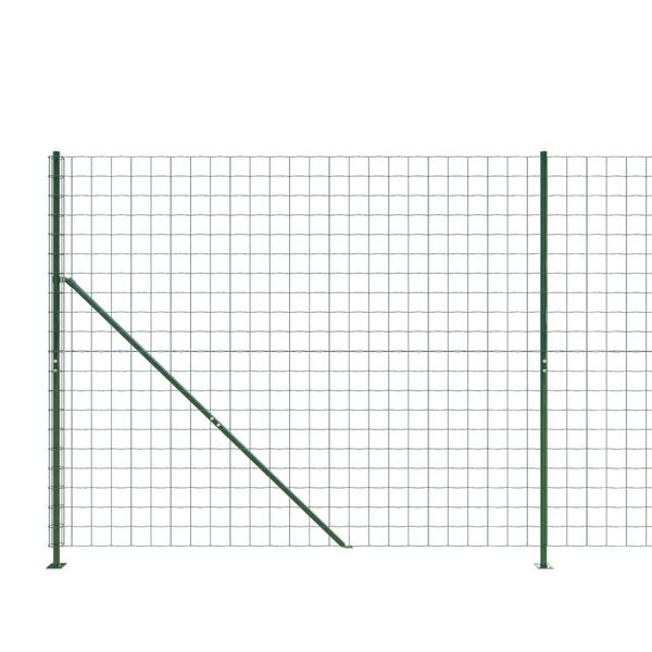 vidaXL Wire Mesh Fence with Flange Green 1.4x25 m