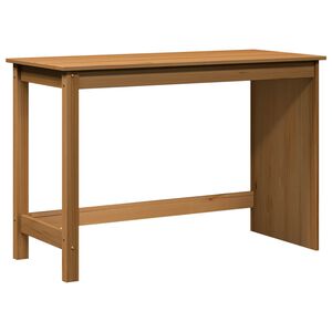 vidaXL Desk Honey Brown 112 x 50 x 75 cm Solid Pine Wood