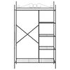 vidaXL Open Wardrobe with Shelf Black 104.5 x 45 x 172 cm Steel