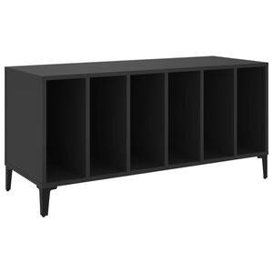 vidaXL Record Cabinet Black 100x38x48 cm Engineered Wood
