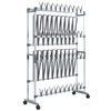 vidaXL Shoe Rack | Silver | Aluminium, PS, PE | Medium | Rollable | Shoe Rack
