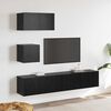 vidaXL TV Cabinet Set Wall-mounted 3 pcs Black Oak Engineered Wood