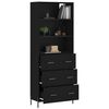 vidaXL Highboard Black 69.5x34x180 cm Engineered Wood