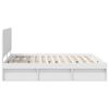 vidaXL Bed Frame with Headboard White 200 x 200 cm Solid Pine Wood