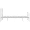 vidaXL Metal Bed Frame without Mattress with Footboard White 140x200cm