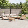 vidaXL Garden Sofa Set 5 pcs Brown and Cream