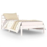 vidaXL Day Bed Solid Wood Pine 90x200 cm White