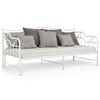 vidaXL Pull-out Sofa Bed Frame without Mattress White Metal 90x200 cm