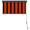 vidaXL Outdoor Roller Blind 120x250 cm Orange and Brown