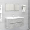 vidaXL Bathroom Furniture Set Concrete Grey Engineered Wood
