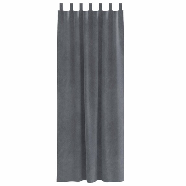 vidaXL Blackout Curtains 2 pcs Light Grey 140 x 225 cm Velvet
