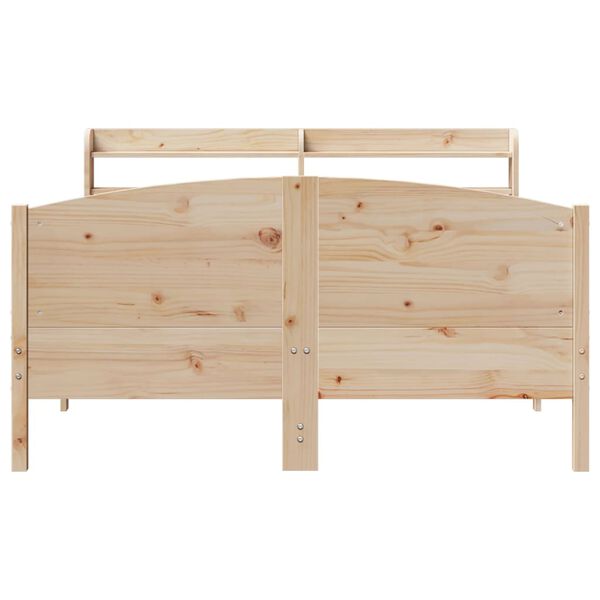 vidaXL Bed Frame without Mattress 120x190 cm Small Double Solid Wood Pine