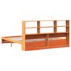vidaXL Bookcase Bed Frame Wax Brown 180 x 200 cm Solid Pine Wood