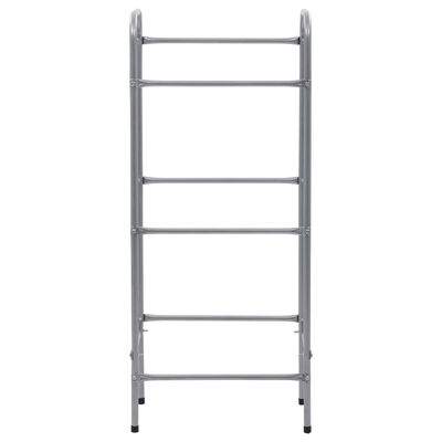 vidaXL Storage Shelf for 3 Crates Silver 50x33x116 cm Steel