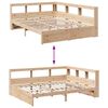 vidaXL Bookcase Bed without Mattress 160x200 cm Solid Wood Pine