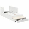 vidaXL Storage Bed Frame with Drawer White 80 cm Engineered Wood