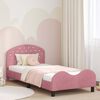 vidaXL Children's Bed Frame with Headboard Pink 80 x 200 cm Velvet