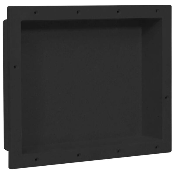 vidaXL Shower Niche Matt Black 41x51x10 cm