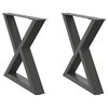 vidaXL Coffee Table Legs 2 pcs Anthracite 60x(42-43.3) cm Steel