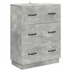 vidaXL Drawer Cabinet Concrete Grey 66 x 34.5 x 87 cm Engineered Wood