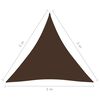 vidaXL Sunshade Sail Oxford Fabric Triangular 3x3x3 m Brown