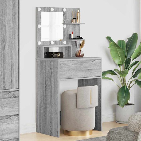vidaXL Bedroom Dressing Tables Grey Sonoma 80 x 39.6 x 135 cm