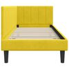 vidaXL Corner Bed Frame with Headboard Yellow 80 cm x 200 cm Velvet