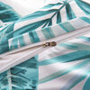 vidaXL Duvet Cover Set Leaves Green 140x200/60x70 cm