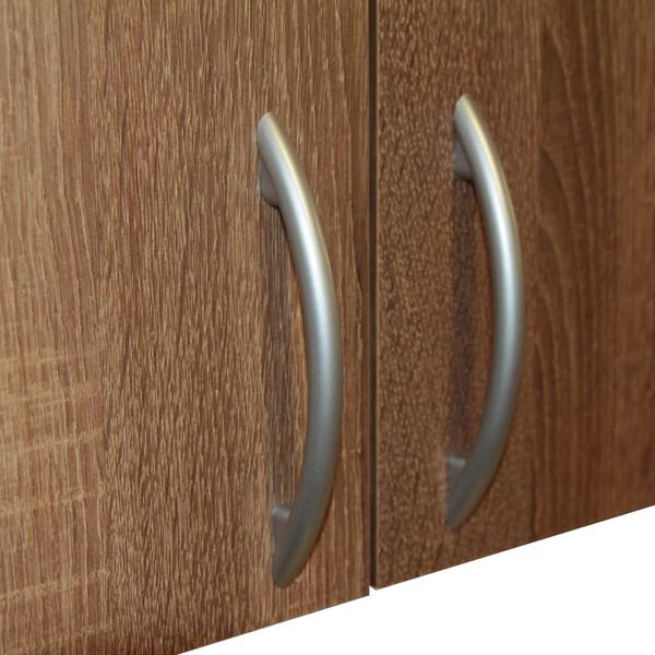 vidaXL Kitchen Cabinet Unit 2.6 m Brown 4 Top Cabinets