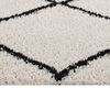 vidaXL Shaggy Rug High Pile Black and Cream 120x170 cm