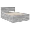 vidaXL Bed Frame Grey Sonoma 160 x 200 cm Engineered Wood