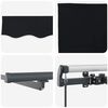 vidaXL Retractable Awning Manual Black 500 x 350 cm Fabric