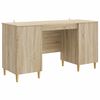 vidaXL Desk with Shelf Sonoma Oak 142.5 x 50 x 75 cm Engineered Wood
