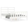 vidaXL Bed Frame without Mattress White 140x200 cm Solid Wood Pine