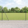 vidaXL Fence with Post Grey 1.6 x 10 m Steel and PVC