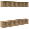 vidaXL TV Cabinet Set Wall-mounted 4 pcs Artisan Oak 37 x 37 x 107 cm