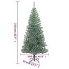 vidaXL Artificial Christmas Tree 300 LEDs&Ball Set&Flocked Snow 210 cm