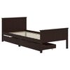 vidaXL Bed Frame without Mattress Dark Brown 100x200 cm Solid Wood