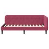 vidaXL Corner Bed Frame with Headboard Wine Red 100 x 200 cm Velvet