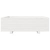 vidaXL Garden Planter White 80x80x26.5 cm Solid Wood Pine