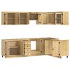vidaXL Cabinet with Drawer SKI 10 pcs Honey Brown Solid Pine Wood