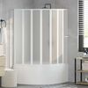 vidaXL Bath Screen Folding Frosted 168 x 140 cm Aluminium & PP Panel