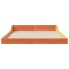 vidaXL Bed Frame Wax Brown 120 x 200 cm Solid Pine Wood