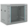 vidaXL Network Cabinet with Storage Grey 60 x 45 x 50 cm Steel