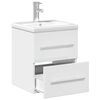 vidaXL Bathroom Sink Cabinet with Built-in Basin High Gloss White