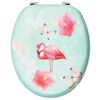 vidaXL WC Toilet Seats with Lid 2 pcs MDF Flamingo Design