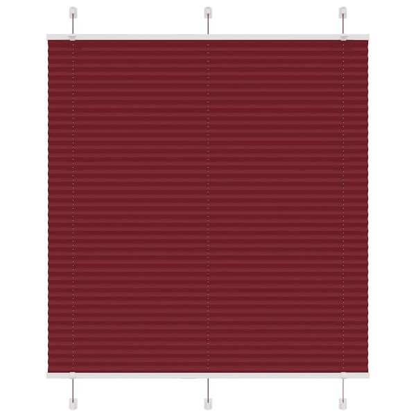 vidaXL Pleated Blind Bordeaux Red 115x100 cm Fabric Width 114.4 cm Polyester