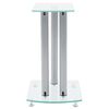 Aluminum Speaker Stands Transparent Safety Glass 2pcs